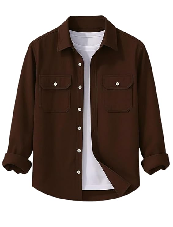 Espresso Brown Utility Shirt