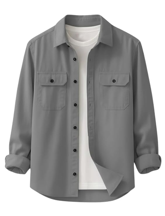 Urban Grey Casual Overshirt