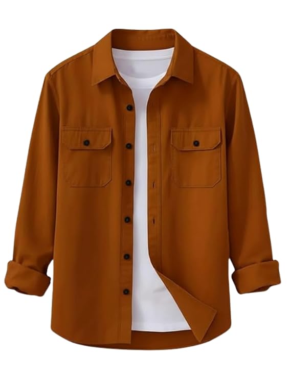Rust Brown Utility Shirt