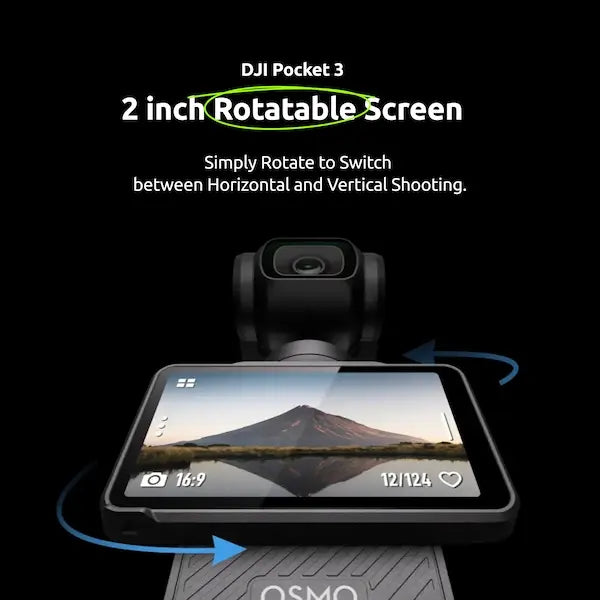 DJI Pocket 3 | Pocket Cinema; Ultra Smooth; 4K Power; Smart Tracking; Grab & Shoot